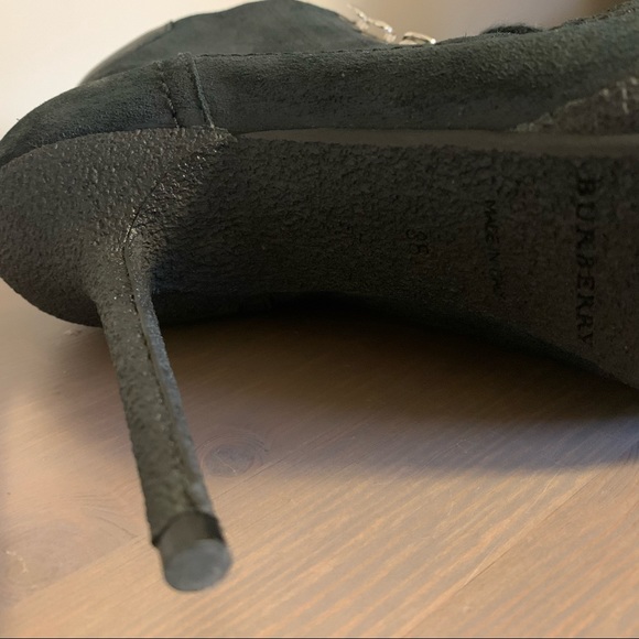 Burberry Black Suede Sherpa Stilettos - Women’s Size 38 - Picture 5 of 10